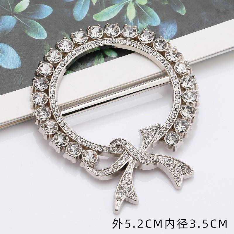 Металлическая пряжка с узлом, жемчужно-ромбовидная угловая пряжка, пряжка на талии футболки, пряжка для шарфа