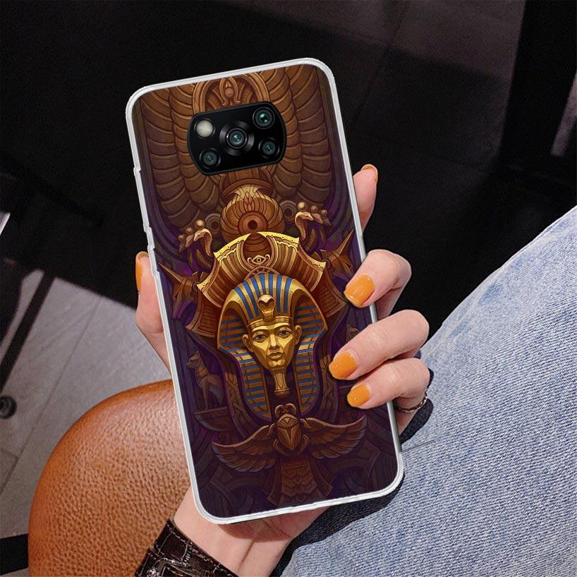 Египет Нефертити Анубис Анкх Фараон Чехол для телефона Phnoe для Xiaomi Poco X5 X6 X7 Pro X4 Gt F7 Ultra M8 M7 Redmi 15C 15 13C 13 12C 12 Uniq