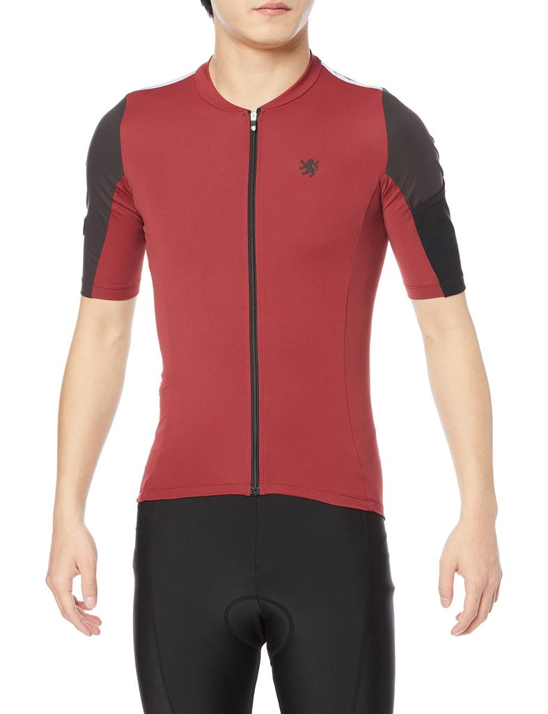 Lion De Capelmuur Unisex Crossover Short Sleeve Jersey with Six High Size S Pockets, Visibility, Red,