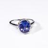 8*10 мм созданный нано танзанит овальный свадебные ювелирные изделия 925 стерлингового серебра танзанит кольца