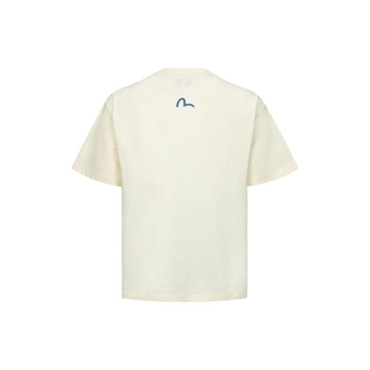 Evisu Мужская повседневная футболка свободного кроя с коротким рукавом, принт Дарума и кубики, мужские топы 2ESHTM4TS1075RXCT