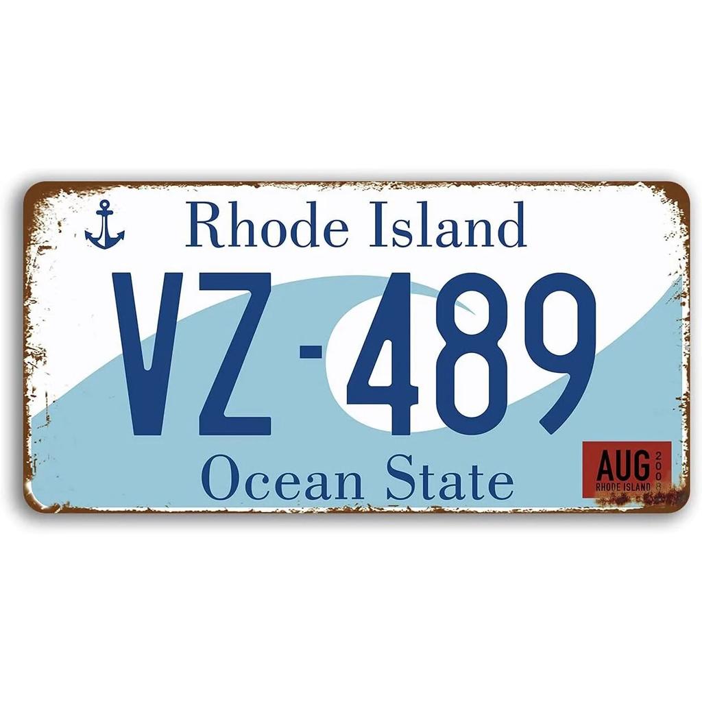 License Plate USA Retro Car Metal License Plate Novelty Wall Decoration Auto License Plate Signs Front Cover Garage Cafe Pub Bar