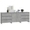 vidaXL 3 Piece Sideboard Set Concrete Grey Particleboard