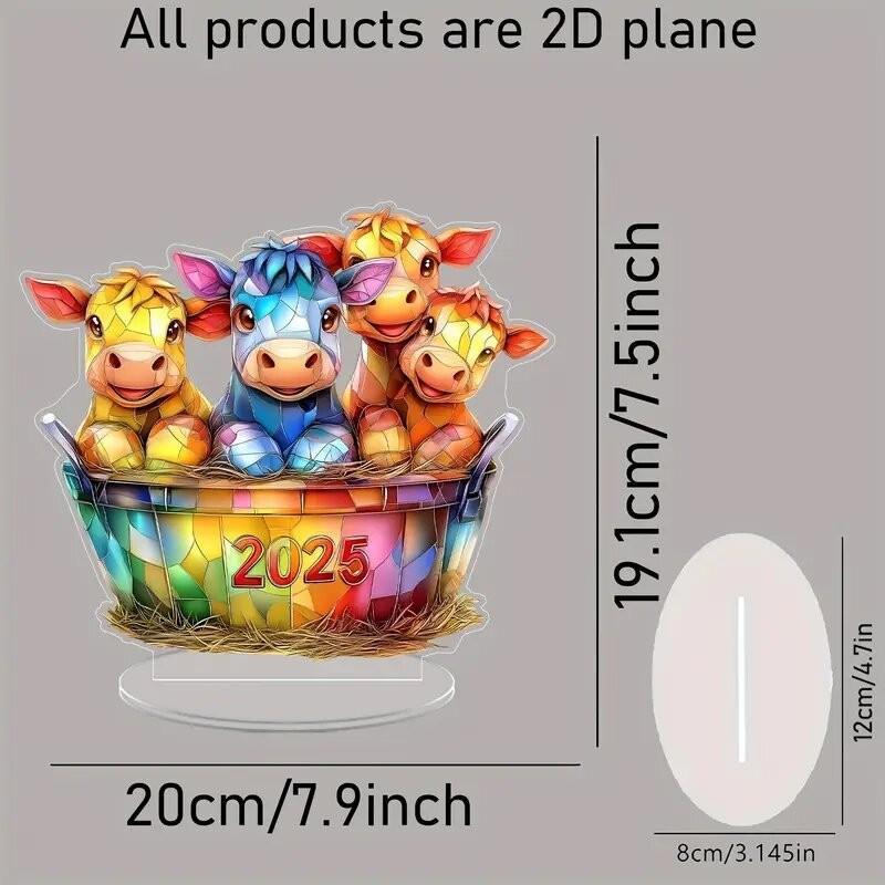 2D Красочные Животные Акриловые Украшения Красочная Фигурка Кошки Украшение Котёнок Стоящий Миниатюрное Настольное Украшение Для Дома