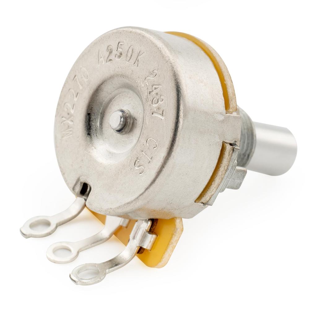 CTS 450 A250K Pot Standard Solid Shaft Potentiometer for Electric Guitar Bass of 3/8" 10% A-Curve (Set 4)