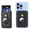 For MagSafe Phone Card Wallet with Built In AirTag Pocket AirTag Case for iPhone 12 13 14 Pro Magnetic Suction Card Bag