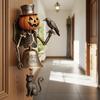 Halloween Door Bell Ornament Vintage Metal Witch Reaper Ghost Pumpkin