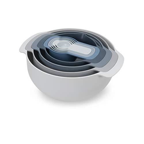 Joseph Joseph 40101 Editions Nest 9 Plus Ensemble Compact De 9 Pièces De Préparation culinaire-Ciel 40101