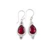 Pink Rubellite Gemstone 925 Solid Silver Jewelry Handmade Earrings 1.80" For Her EE-42-10