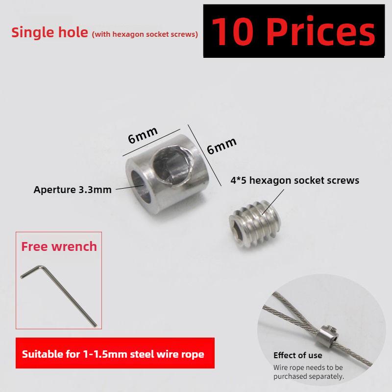 Стальной трос Пряжка Блокирующая втулка Замок Нержавеющая сталь Самоблокирующийся патрон Универсальная пряжка Полная коллекция Фиксированная пряжка