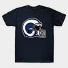 Мужская черная футболка с принтом Шлем Rams Throwback Печать на трансферной бумаге без вырезания Хлопковая футболка