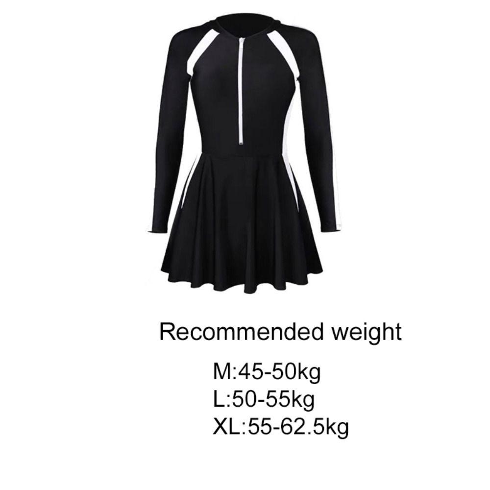Anti-exposure Women's Long Sleeve Swimsuit Elastic Sports Training Swimsuit Student