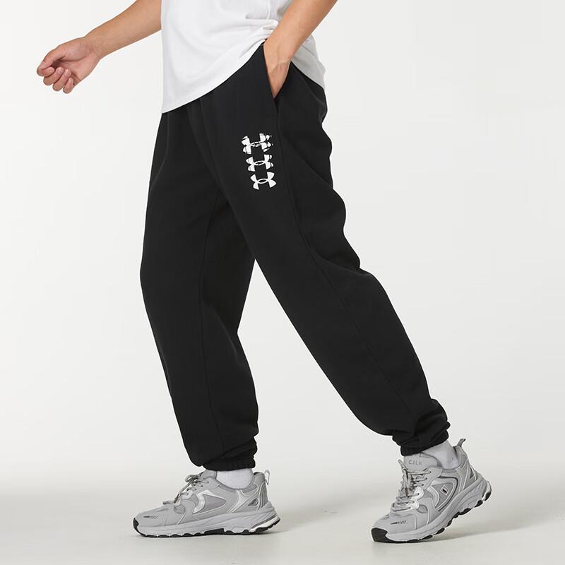 Under Armour Удобные дышащие повседневные брюки Essential Running Training, мужские, черные 1389429-001