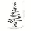 Metal Christmas Tree Wall Art Rust-Resistant Christmas Tree Line Handicrafts