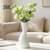 Resin Flower Vases for Home Decor Minimalist Twisted Vase, Modern Ribbed Decorative Container, Creative Sophisticated Tabletop Sculpture Floral