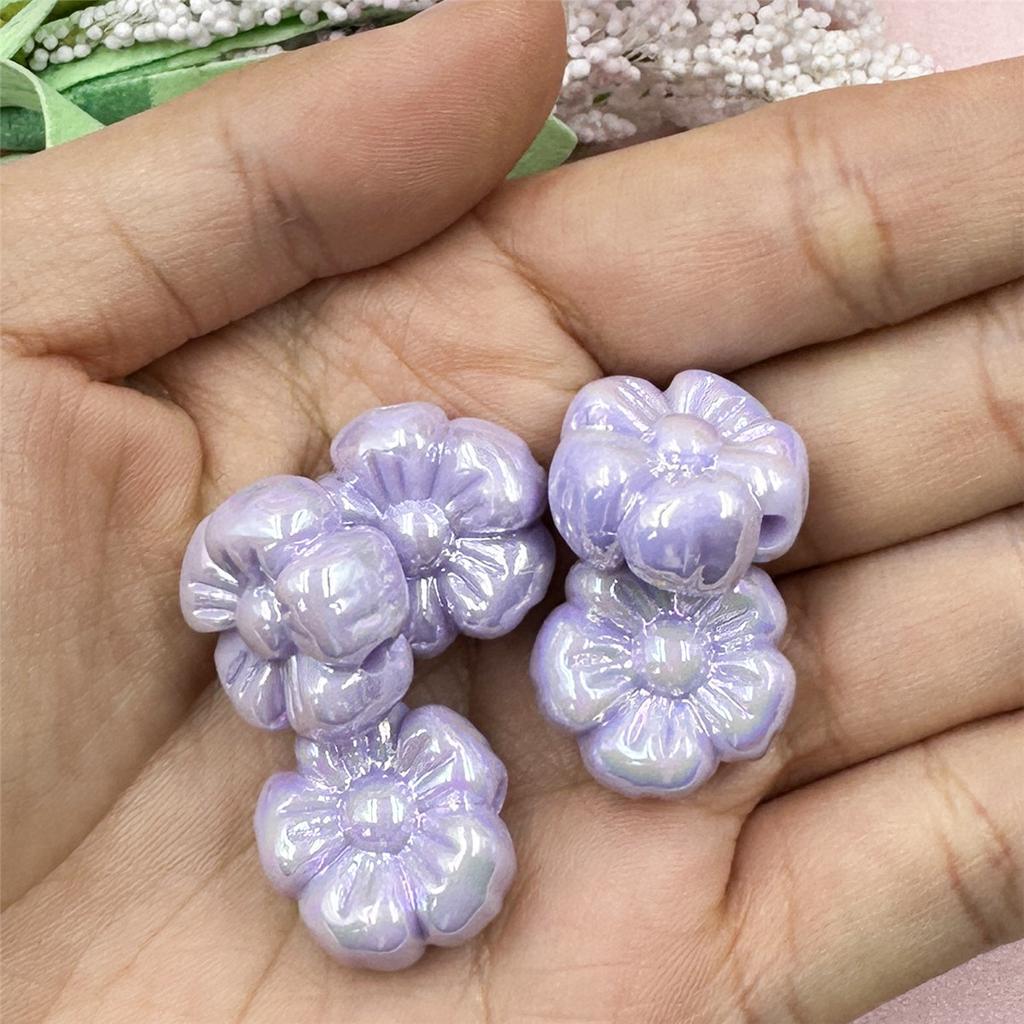 Бисерные материалы Цветение сливы УФ-покрытие DIY Ювелирные аксессуары Рассыпные бусины 5 шт. Ювелирный акрил Для изготовления браслетов, серег Аксессуары