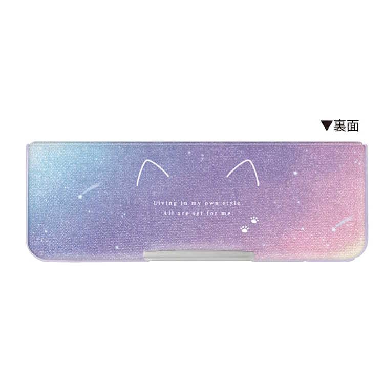 Пенал Kamio Japan Meow Mirage с ластиком, карандашом, карандашом, обратно в школу 285095 Двусторонний карман, Чехол, Чехол,