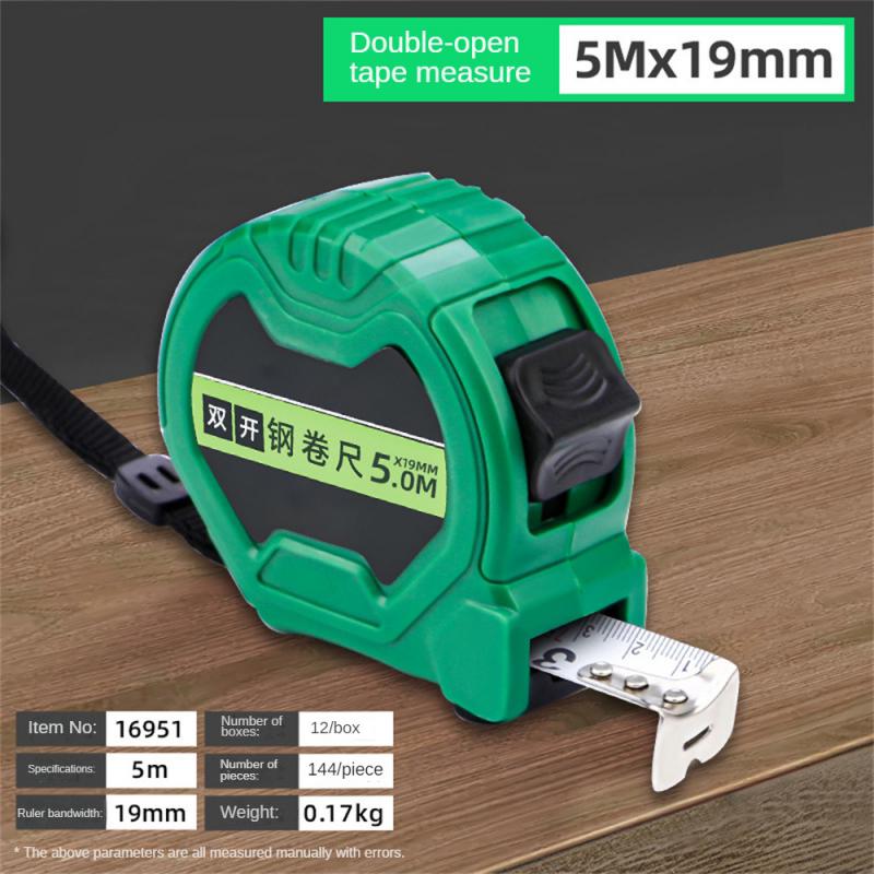 Флуоресцентная рулетка, утолщенная, прозрачная, линейка для столярных работ, из высокоуглеродистой стали, измерительная лента для измерения расстояний