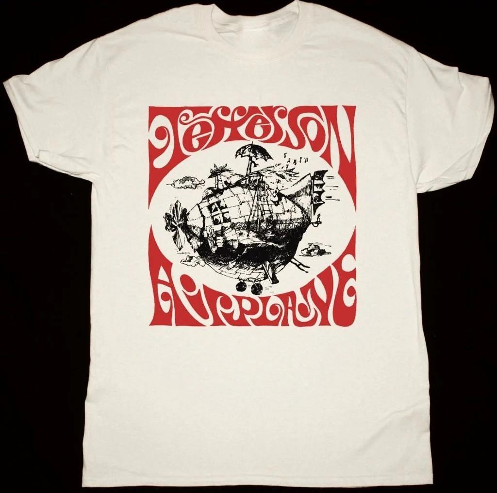 Винтажная футболка унисекс Jefferson Airplane - Airplane из хлопка, белая, BL342