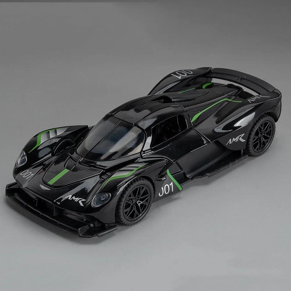 New 1:32 Aston Martin Valkyrie AMR 001 Super Sports Car Alloy Diecast Metal Model Car Sound & Light Collecting Hobbies Birthday Gift