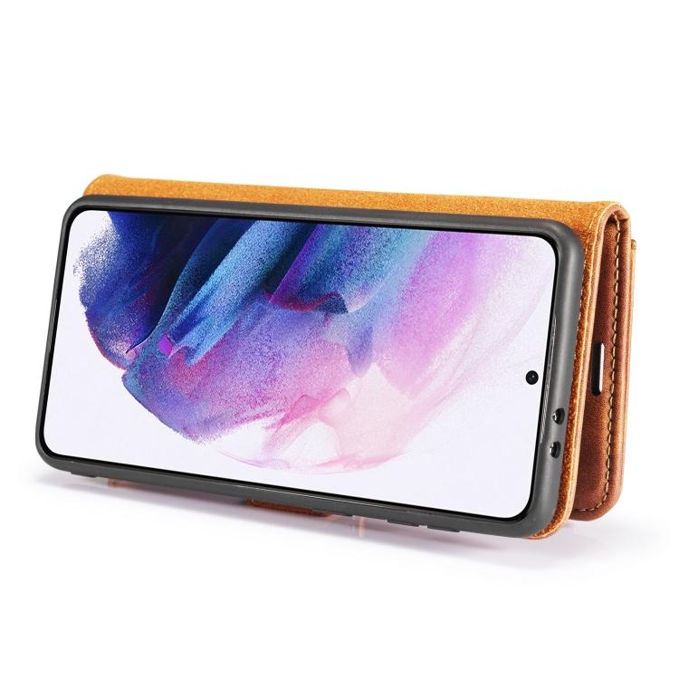 Для Samsung Galaxy S21 5G DG.MING Кожаный чехол-книжка с текстурой Crazy Horse, съемный, на магнитах, с подставкой, слотами для карт и кошельком