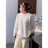 Autumn And Winter Solid Color Round Neck Pullover Sweater Men And Women Couple Models Loose Thick Warm Casual Versatile Tops