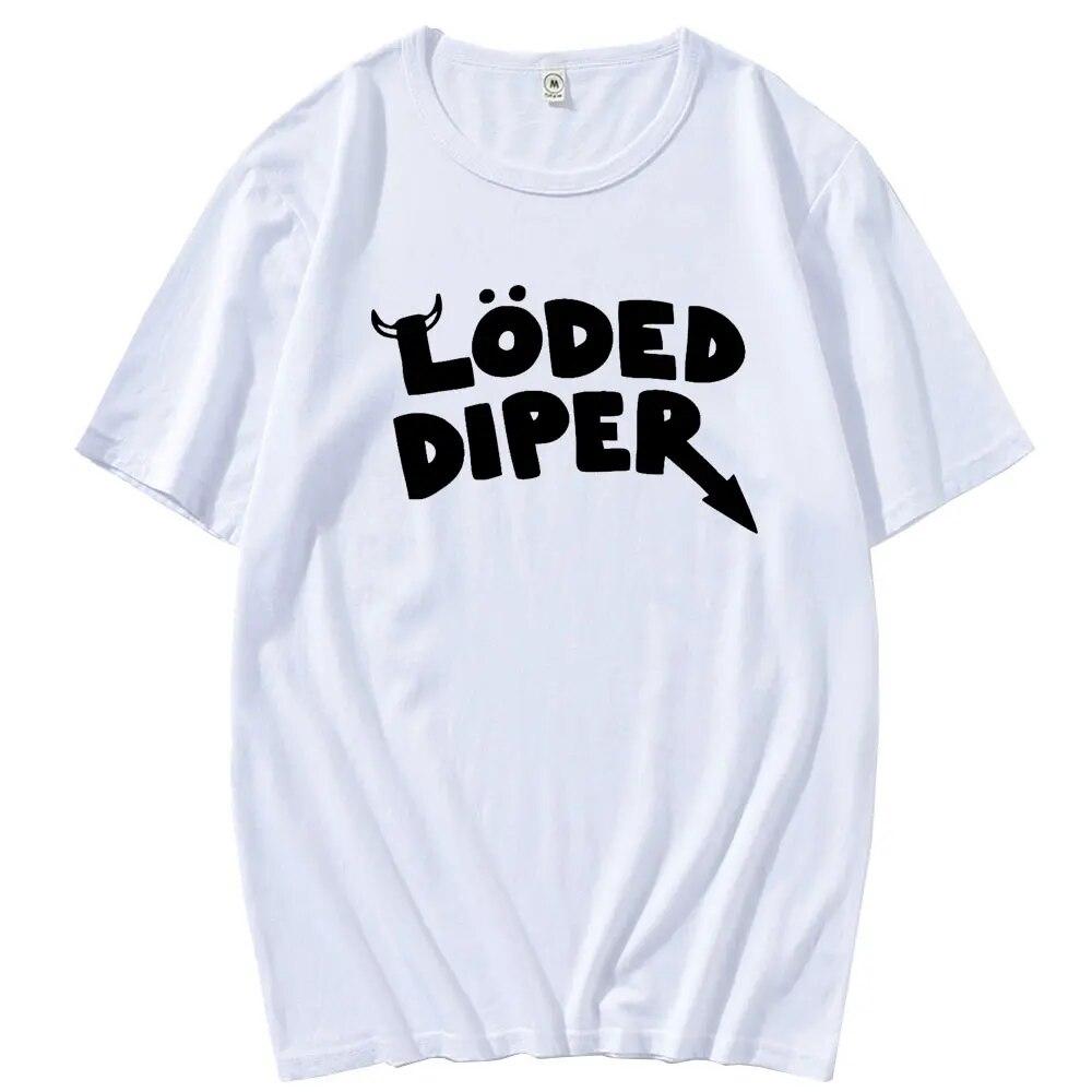 LODED DIPER DIARY OF A WIMP KID Tshirt Unisex Brand Teeshirt Unisex Summer Cotton T Shirt Short Sleeve Oversized Harajuku Unisex T-shirt