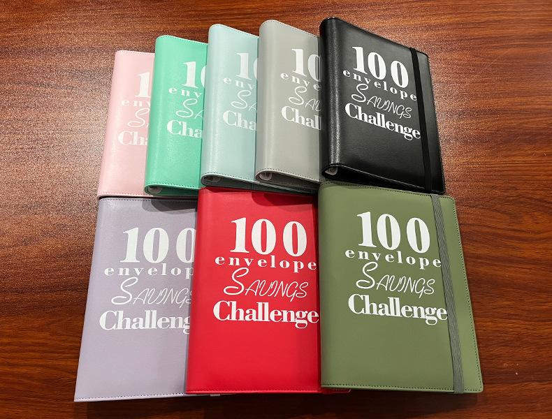 New binding 100 Envelope Challenge Binder for Couples 100 Day Challenge Handbook Savings Notebook Office stationery