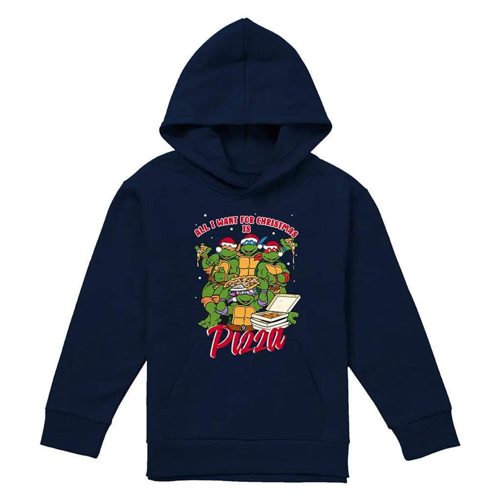 Teenage Mutant Ninja Turtles Childrens/Kids Pizza Christmas Pullover Hoodie