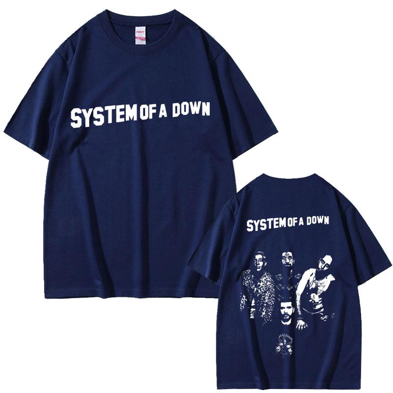 Мужская футболка System of A Down с графическим принтом, альтернативный метал-рок, повседневная, хлопок, винтажные футболки, мужская, оверсайз, уличная одежда
