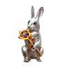 [R8521] - Silver Gray 'Rabbit' Designer Brooch - 50x20 Mm