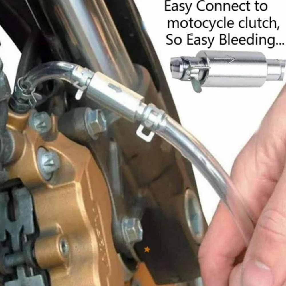 2Pack One Way Check Valve Motorcycle Brake Bleeder Hose Kit Clutch Fluid Replacement