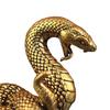 Латунная фигурка змеи, ретро-статуэтка змеи с детализированной чешуей, настольная мини-змея для домашнего офиса