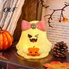 Safe Flameless Candle Cute Halloween Ghost/Pumpkin LED Night Light for Desktop Decoration, Battery Pumpkin Ghost Decor Operated Nursery with Warm Glow