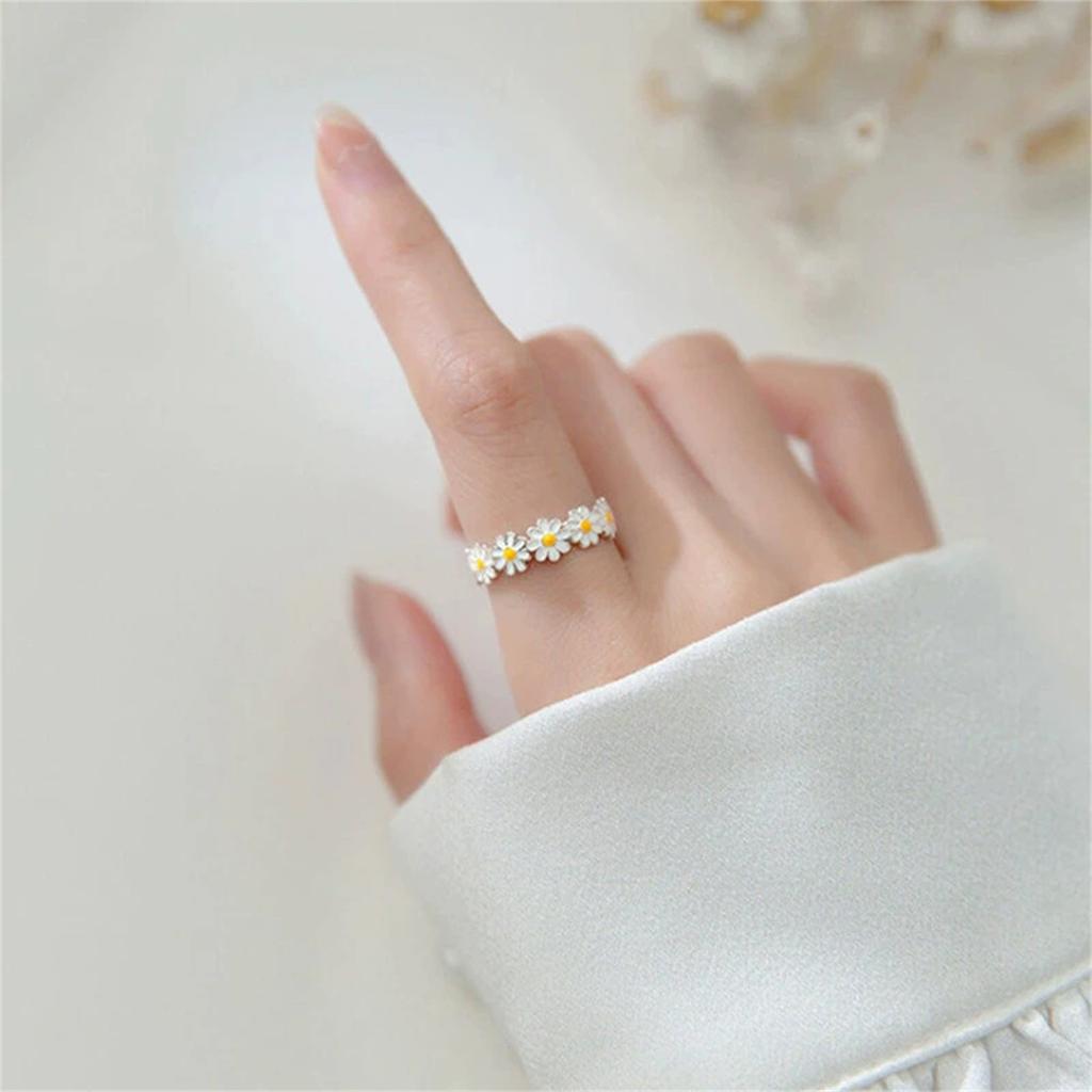 Fashion Ring Cute Daisy Open Adjustable Ring For Women