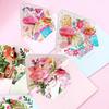 Romantic Flower Birthday Christmas Card with Envelope Flowers Postcard  Wedding Party Invitation