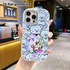 Phone case: 2D flat design suitable for iPhone 18 17 16 15 14 13 Pro protective case, couple style, trendy 2D anime, Christmas and Halloween gift