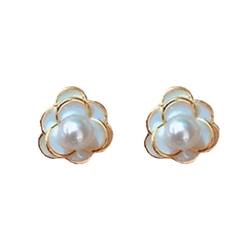 Camellia Earrings New Year's Trendy Earrings for Women's Temperament High-end Niche Design