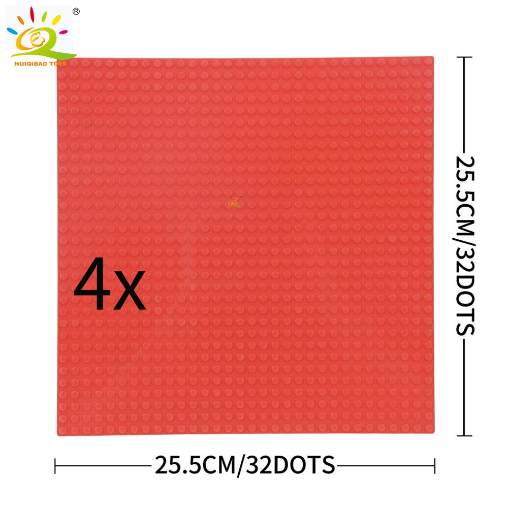Нетоксичные 4 шт. Классические Базовые Пластины Блоки 32x32 Точки Строительные Базовые Пластины Кирпичи Сборка Город Мок Друзья Город Строительные Игрушки