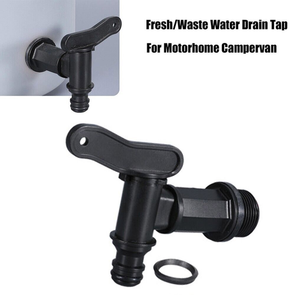 Camper Van Plastic Replacement RV Water Tank Drain Tap Barrel Adaptor Faucet Water Butt Tap