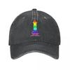 Gay Rainbow Penis Dick Merchandise Unisex Women Baseball Caps Distressed Washed Caps Fashion Outdoor Summer Adjustable Snapback Hat
