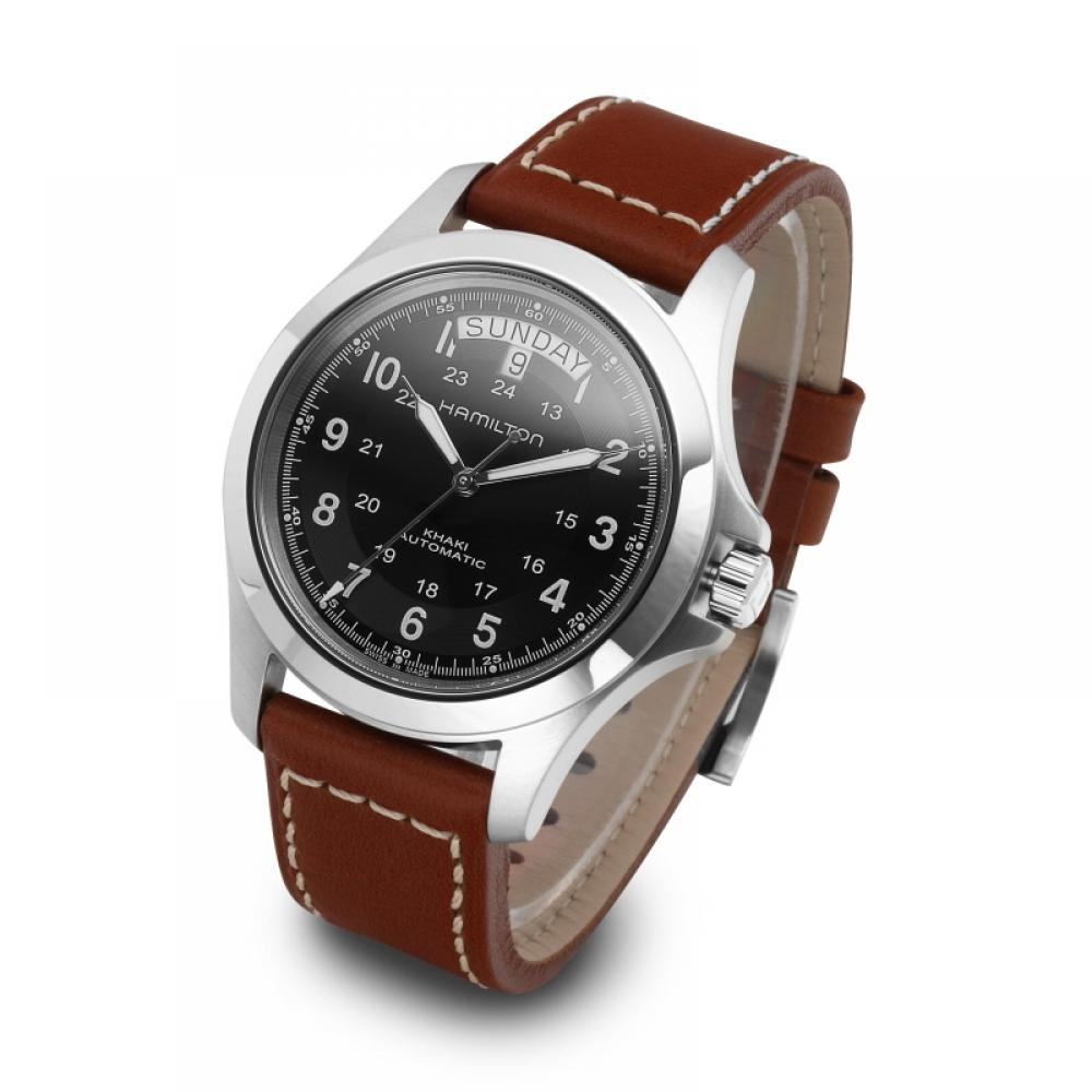 Мужские кожаные часы Hamilton Khaki Field King H64455533