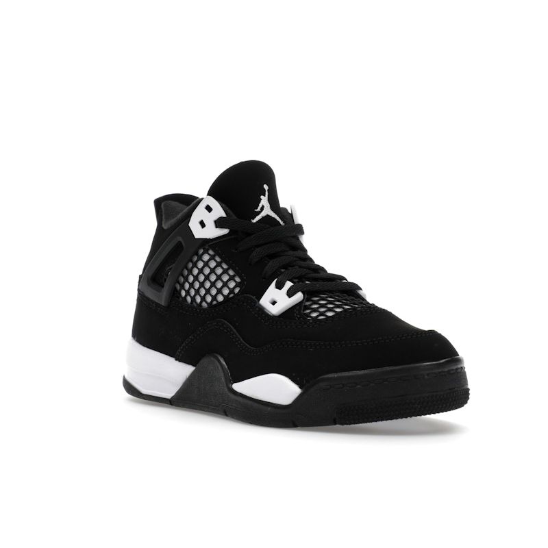 Кроссовки Air Jordan 4 Retro PS White Thunder Kids черные FV4537-001