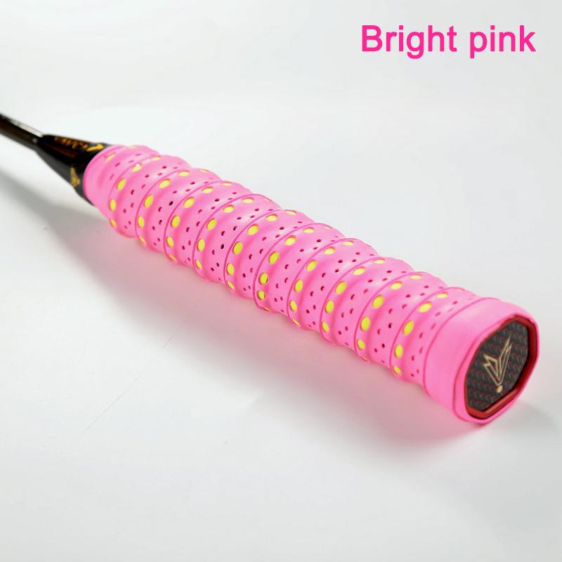 Двухцветный перфорированный киль ламинированная резиновая ручная ракетка для бадминтона теннисная ракетка удочка нескользящая повязка от пота дышащая