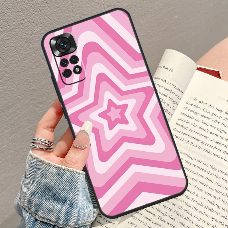 Green Layered Star Heart indie Phone Case For Xiaomi Redmi Note 13 14 Pro 12 11 9 10 15 Pro Plus 14C 10C 12C 13C 15C Cover