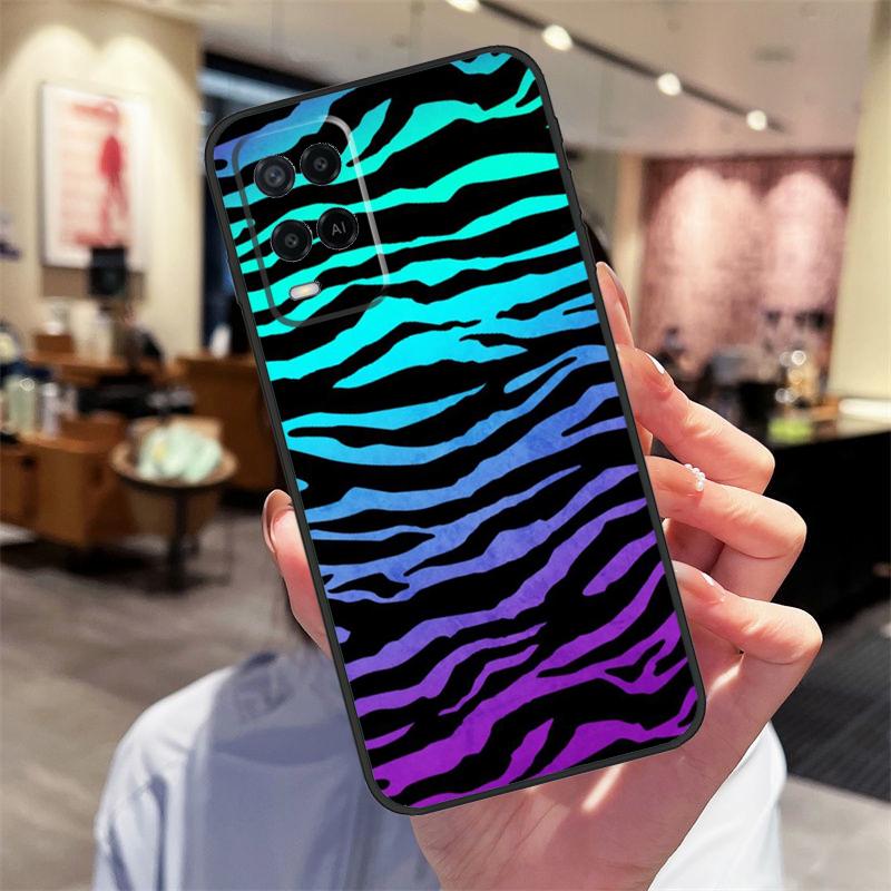 Чехол с принтом под шкуру зебры для Oppo A94 A74 A54 A18 A38 A58 A78 A98 A40 A60 A80 A16 A76 A96 A15 A17 A77 A57S