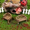 Bonsai Dollhouse Ornament Mini Bench Park Chair Figurines Miniature Stools Table Micro Landscapes