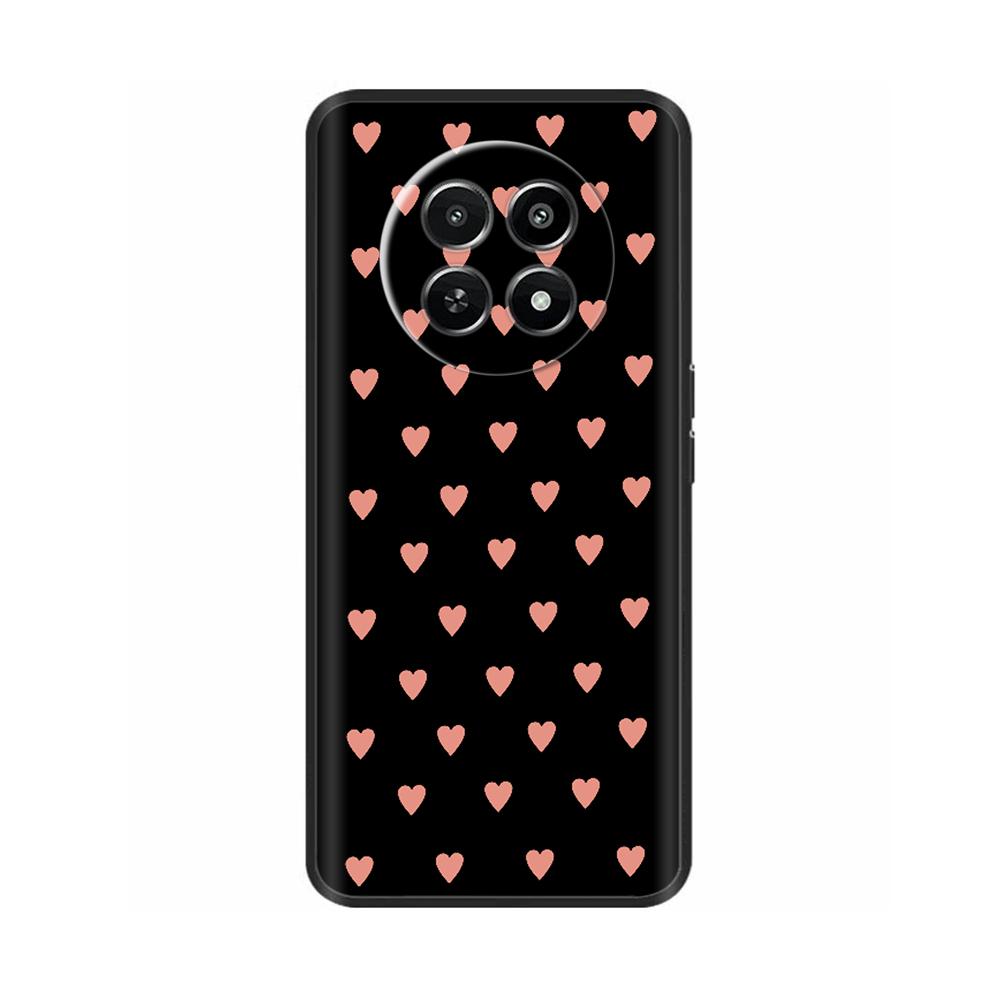 Для Realme 12 5G 12X Чехол для телефона Цветочный принт Мягкий черный ТПУ Fundas Для Realme12 12 X Защитный бампер Para Coque Etui Capas