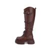 Long Boots Women's 2025 Autumn and Winter New Maillard But Knee Retro British Style Thick-soled Brown Knight Boots