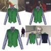 Dark Knight Joker Clown Costume With Shirt Vest Tie Set For Halloween Cosplay